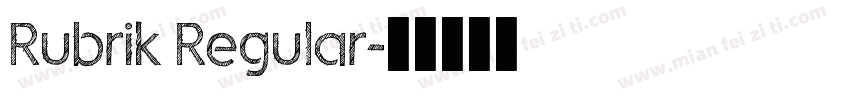 Rubrik Regular字体转换